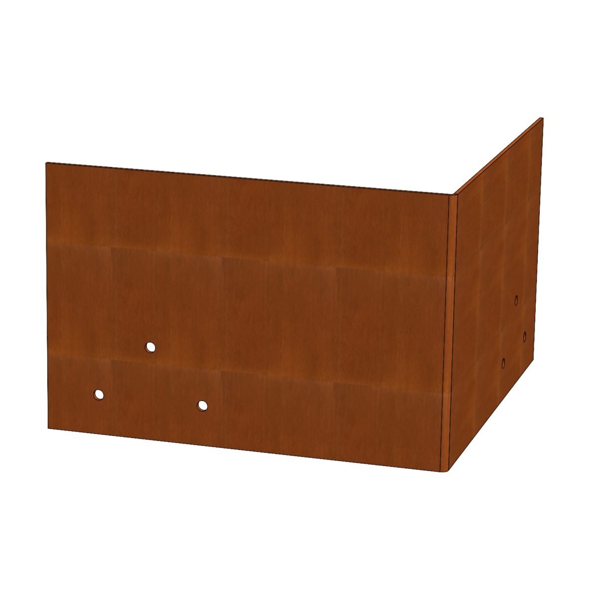 koppelplaat recht 90 graden Cortenstaal Scheidingsrand Koppelplaatje 90° - Afbeelding 1